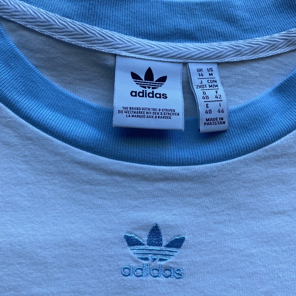 adidas Originals Women's Adicolor Classics Roll-up Sleeve Crop Top